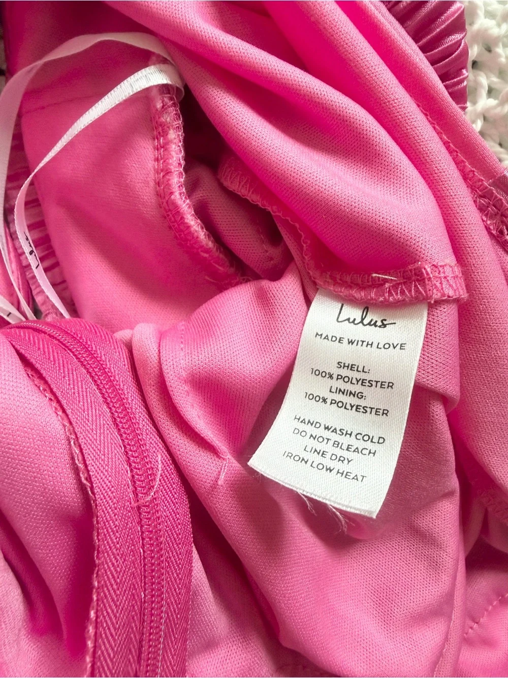 Lulu’s XS Beauty Icon pink satin pleated tiered laceup back maxi dress - Picture 7 of 7